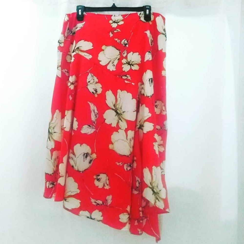 Floral Coral Skirt